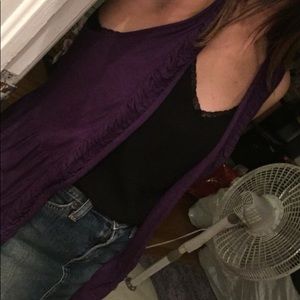 Beautiful Purple Decree sleeveless cardigan